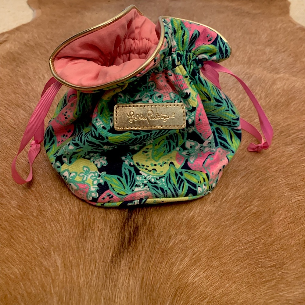Lilly Pulitzer Drawstring Jewelry/Make-up travel bag